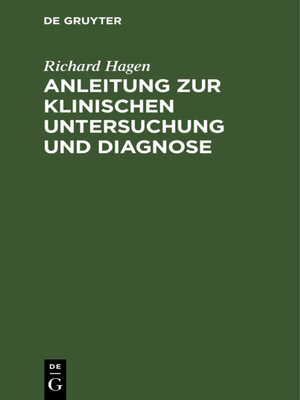 cover image of Anleitung zur klinischen Untersuchung und Diagnose